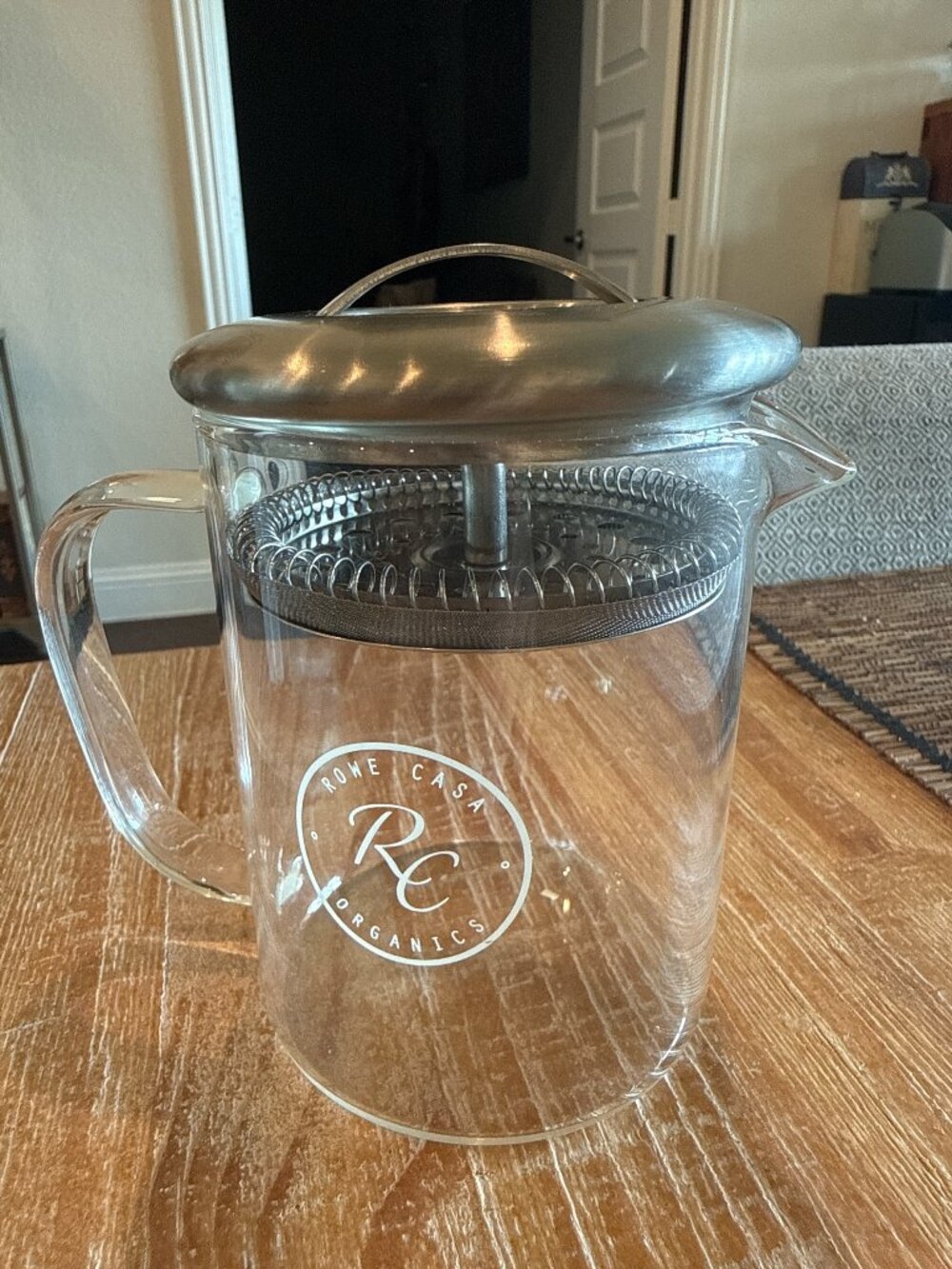 Rowe Casa Organics glass tea infuser
